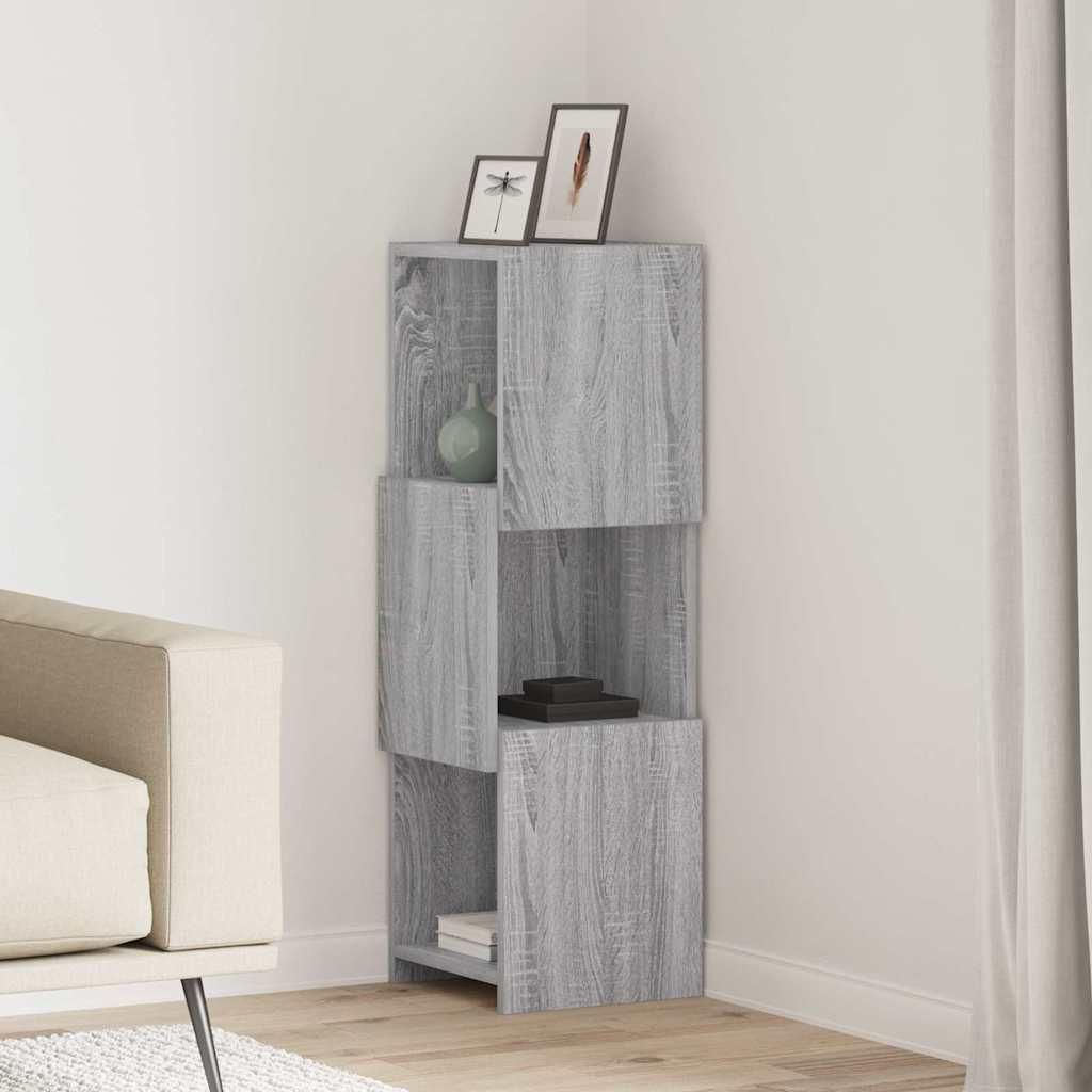 Hjørneskab 25,5x25x102cm Konstrueret Træ - Grå sonoma-eg / 30x30,5x95cm
