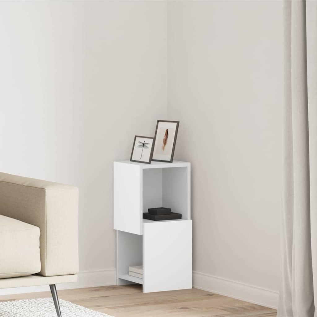 Hjørneskab Hvid 25,5x25x55cm Konstrueret træ