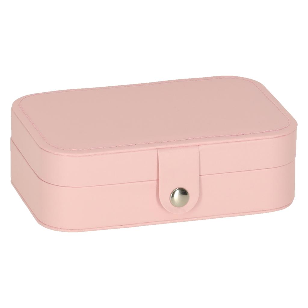 Smykkeskrin / smykkeorganizer - pastelrosa, 16×11×5 cm
