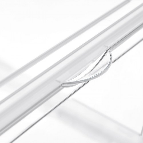 Skobokse med låge 6 stk. stablebare, transparent, 36 × 28 × 22 cm