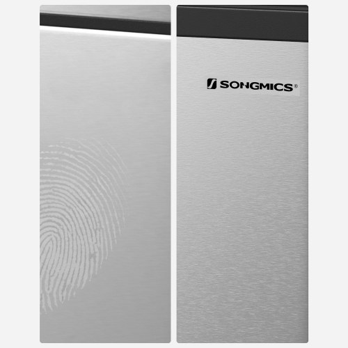 Skraldespand med pedal 30 l – SONGMICS affaldssortering 2 x 15 l, sølv/sort