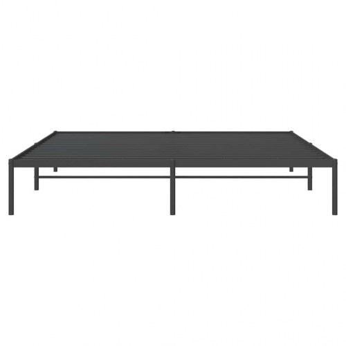 Sengeramme i metal - 193 × 203 cm, sort platformsseng