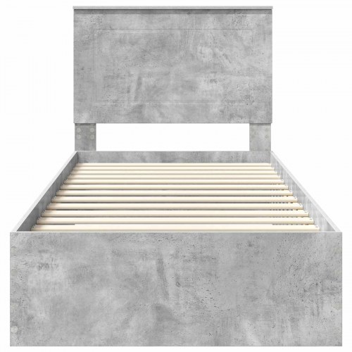 Sengestel med opbevaring 90 x 190 cm - beton grå