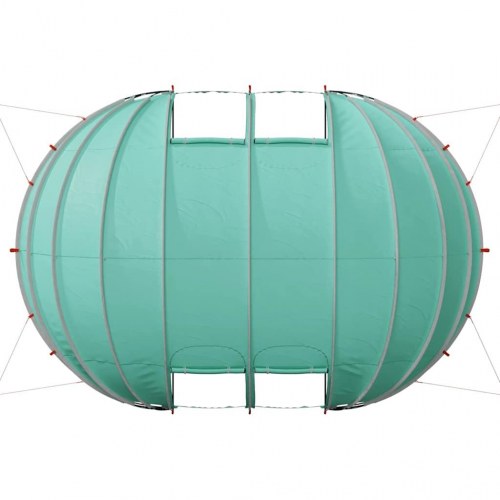 Pooltelt dome 640 × 432 × 205 cm - azurblå pooloverdækning