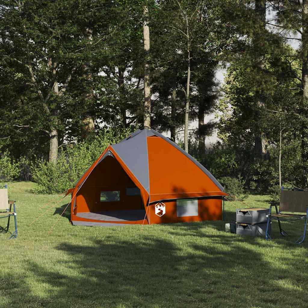 Teepee Telt med tag Grå og orange 490 x 410 x 210 cm