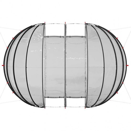 Pooltelt Dome Transparent 538 x 440 x 204 cm PVC