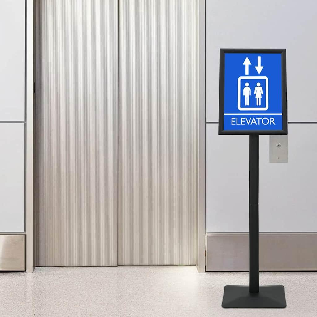 Pedestal Plakatstand Sort a3 Aluminium og PVC