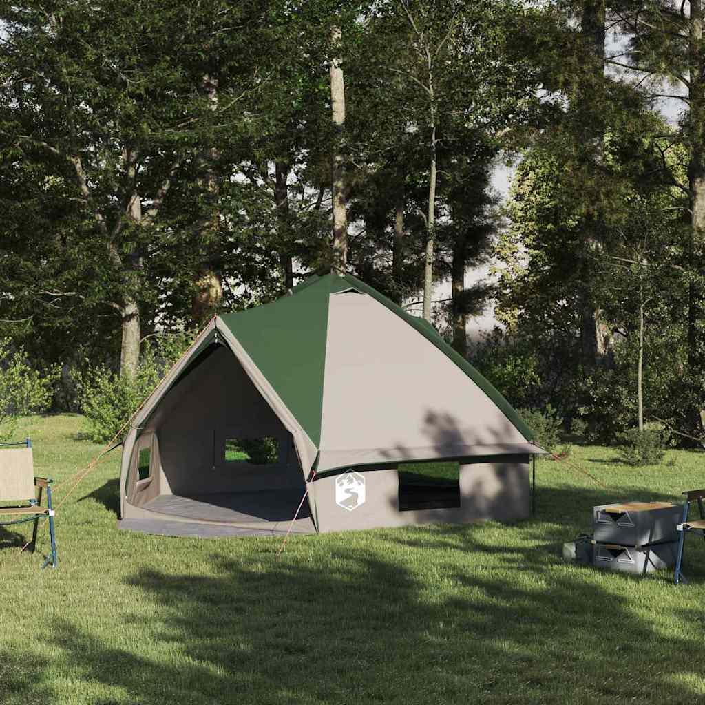 Teepee Telt med tag Grøn og Hvid 490 x 410 x 210 cm