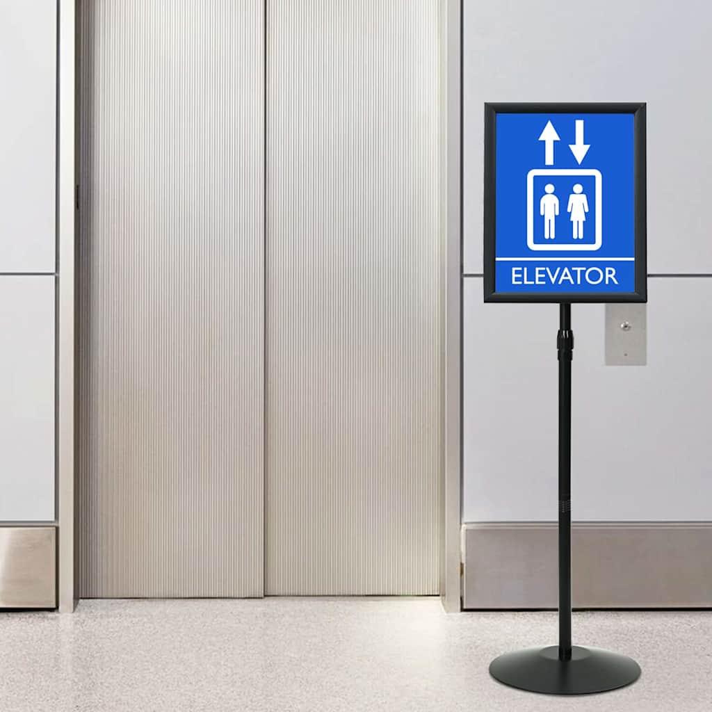 Pedestal Plakatstand Sort a3 Aluminium og PVC
