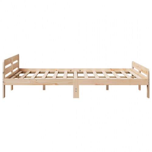 Sengeramme uden madras 140x190 cm massivt fyrretræ