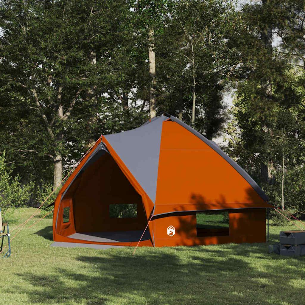 Teepee Telt med tag Grå og orange 490 x 410 x 210 cm