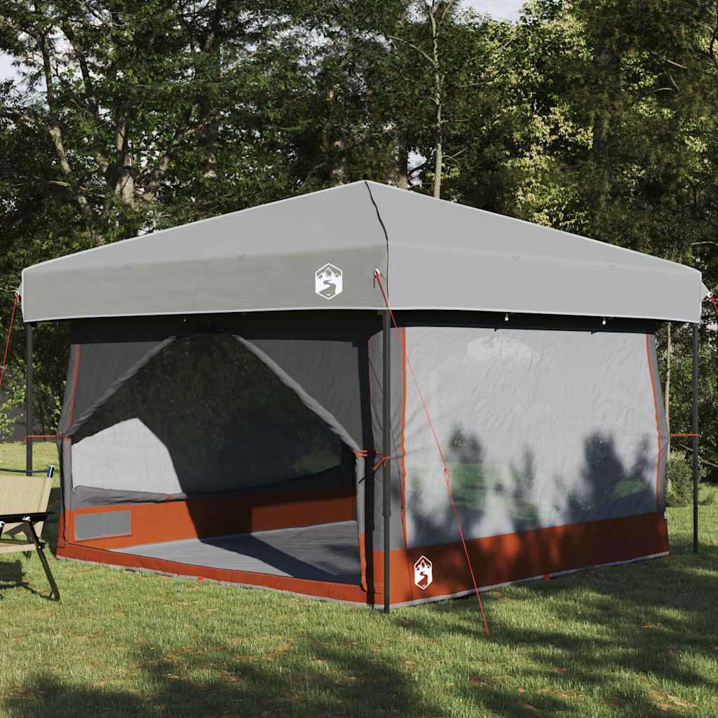 Indertelt til 7 personer Grå og orange 300 x 300 x 250 cm