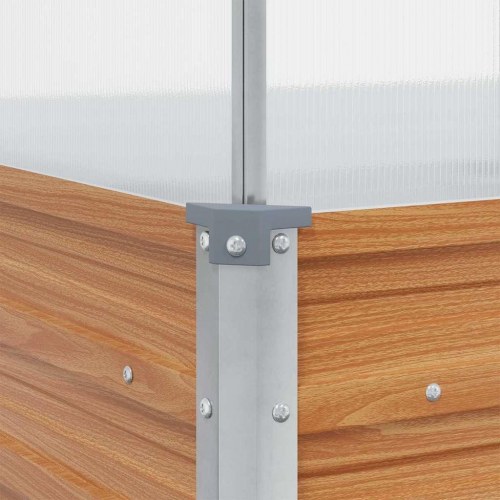 Haveplantekasse med drivhus Lys Brun 100 x 100 x 77 cm