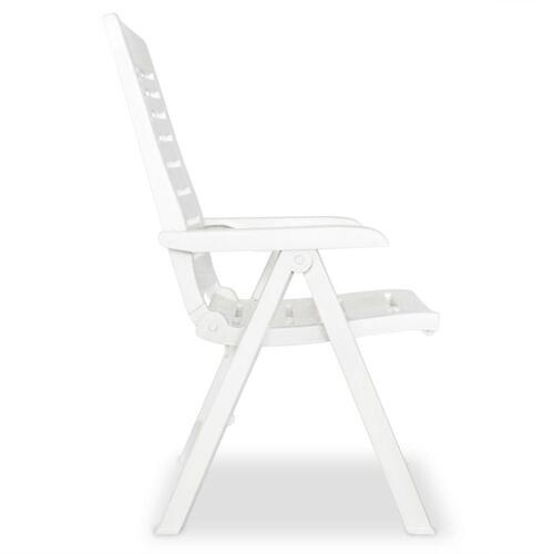 Havelænestole 4 stk. plastik hvid
