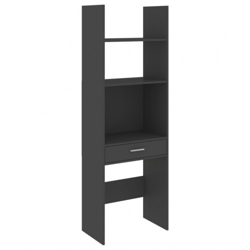 Reolsæt 4 dele konstrueret træ grå