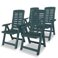 Havelænestole 4 stk. plastik grøn