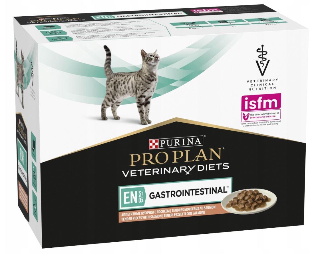 Kattemad vådfoder Purina Pro Plan Veterinary Diets EN St/Ox Gastrointestinal Laks 10×85 g