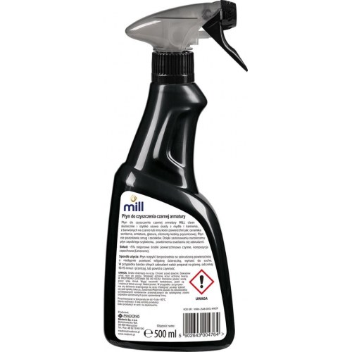 Rengøringsspray til sort armatur - Mill Clean, 500 ml