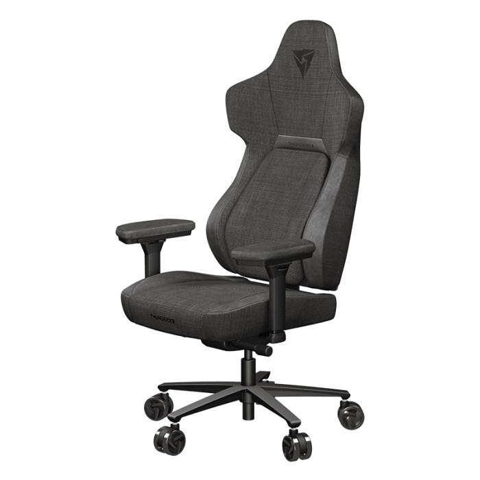 ThunderX3 Core Loft - Stol - ergonomisk - armstøtter - T-formet - vippe - drejeled - stål, leatherette - sort