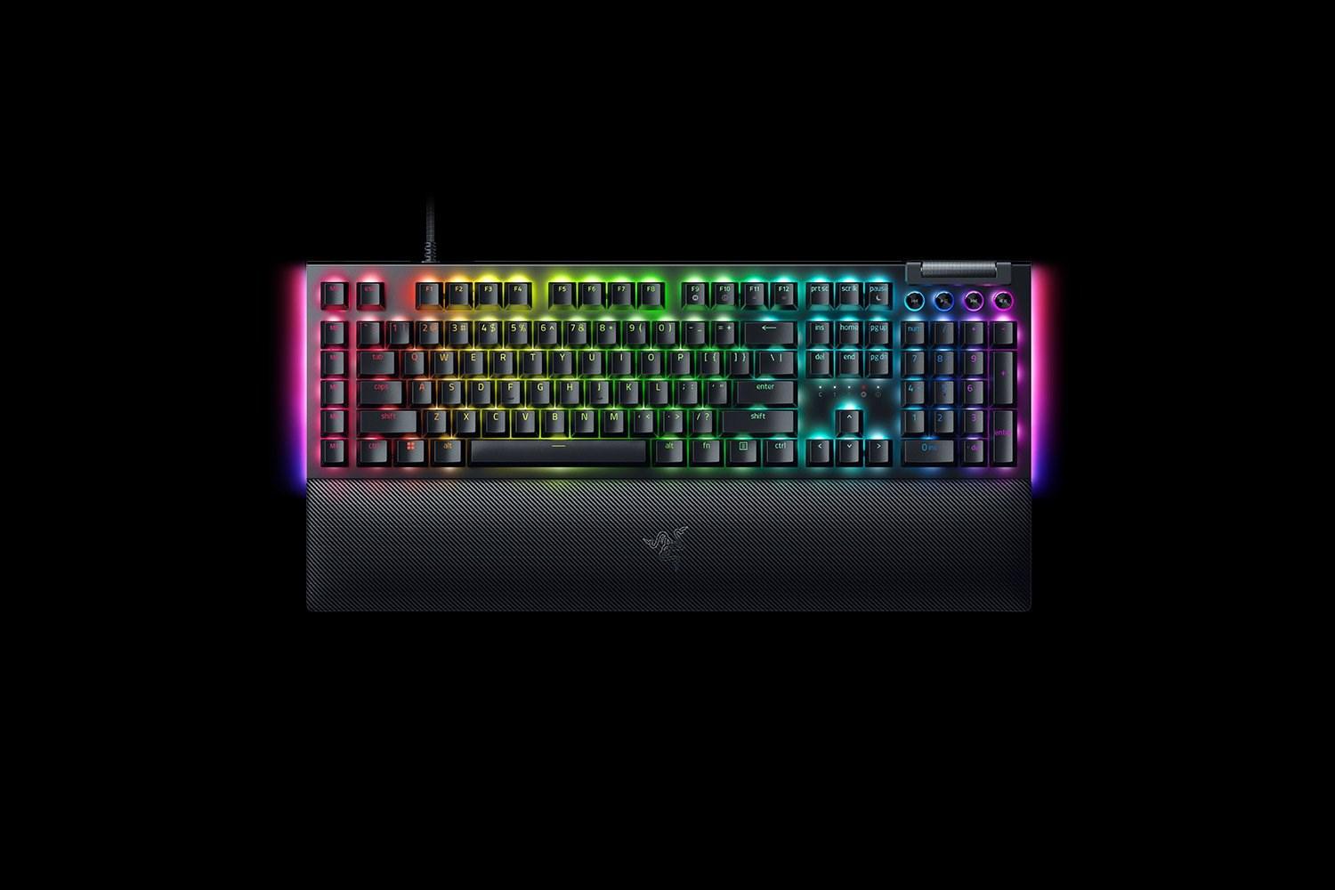 Gaming tastatur Razer BlackWidow V4 - USB, fuld størrelse, tysk QWERTY, sort billede