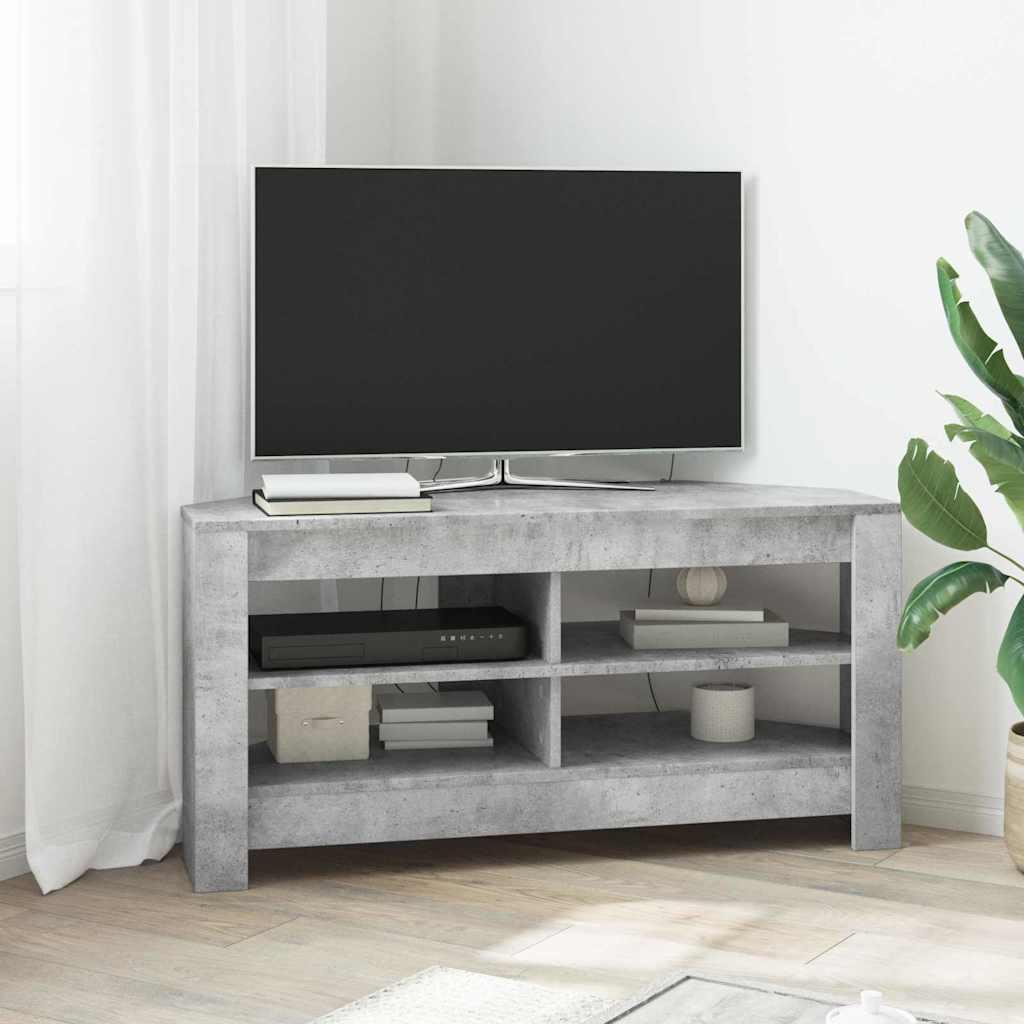 HjørneTVskab Beton Grå 102x40,5x45cm Konstrueret træ