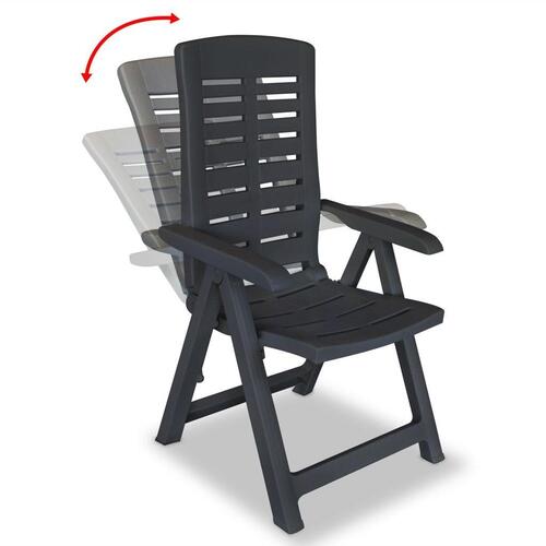 Havelænestole 4 stk. plastik antracitgrå
