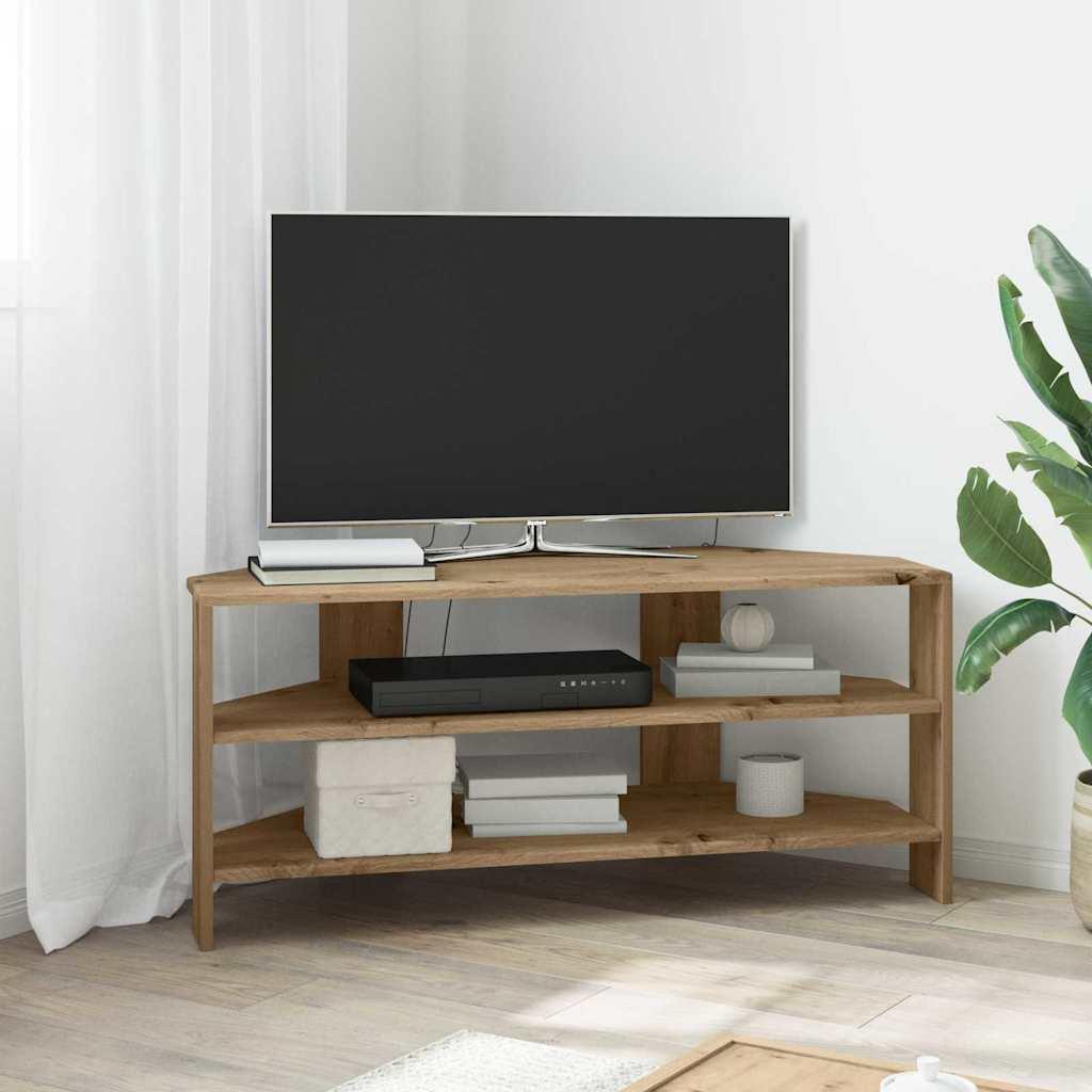 HjørneTVskab Artisan Egetræ 102x40,5x45cm Konstrueret træ
