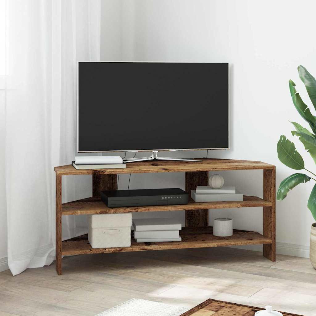 HjørneTVskab Gammelt træ 102x40,5x45cm Konstrueret træ