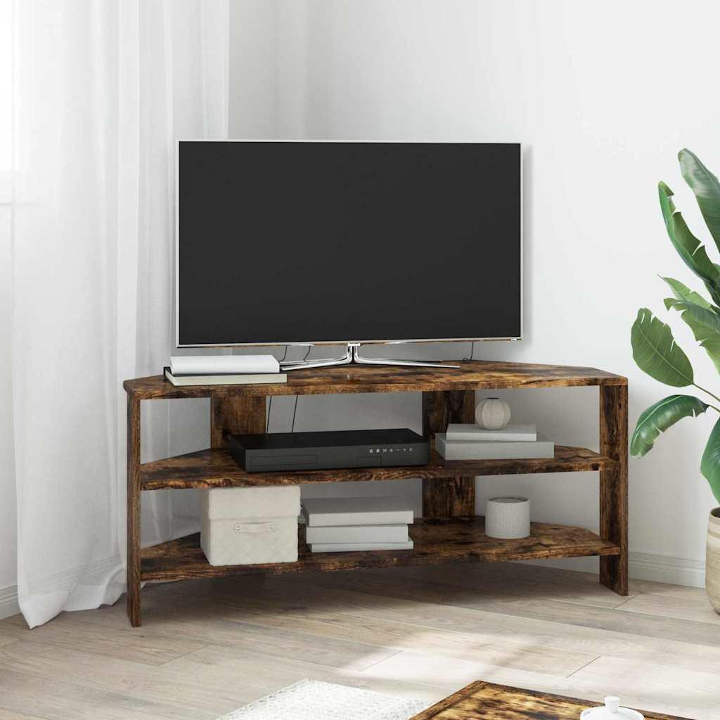 HjørneTVskab Røget eg 102x40,5x45cm Konstrueret træ