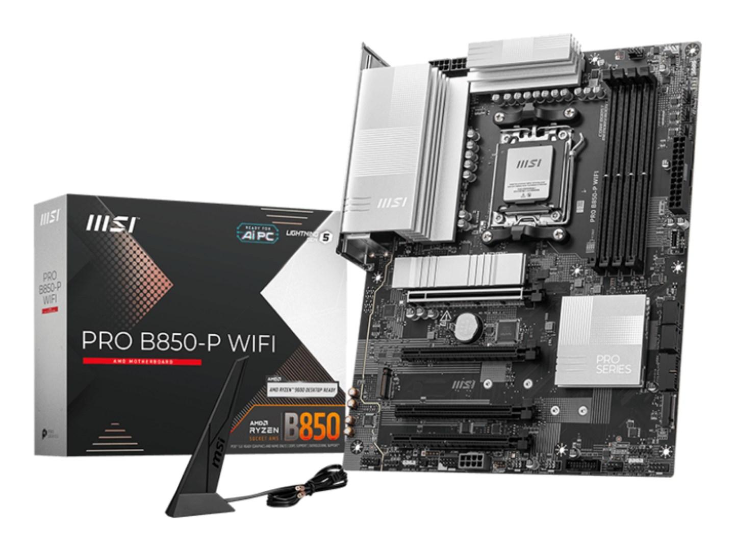 Bundkort MSI PRO B850-P WIFI - AMD B850, Socket AM5, ATX billede