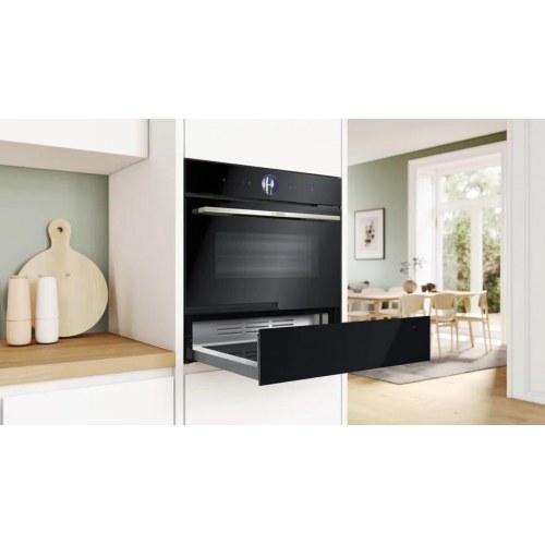 Varmeskuffe til indbygning – Bosch Serie 8 BIC7101B1, 20 l, 12 kuverter, sort