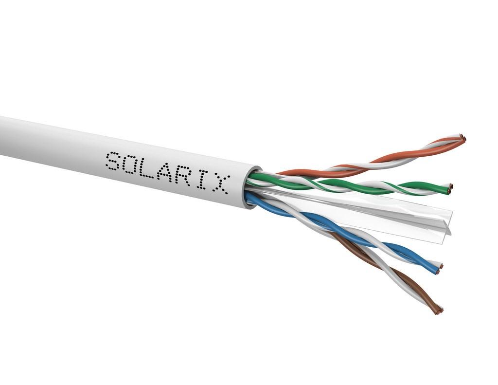 Netværkskabel Cat6 UTP 305 m – SOLARIX installationskabel, PVC, Eca