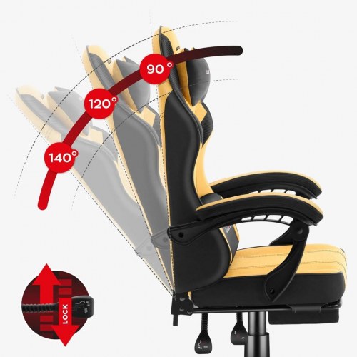 Gamerstol huzaro Force 3.7 - gul/sort