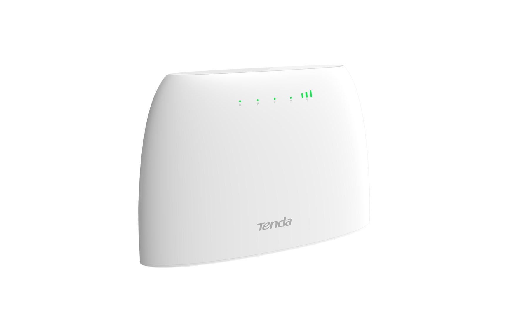 Trådløs router 4G N300 – Tenda, 2,4 GHz, Fast Ethernet, hvid