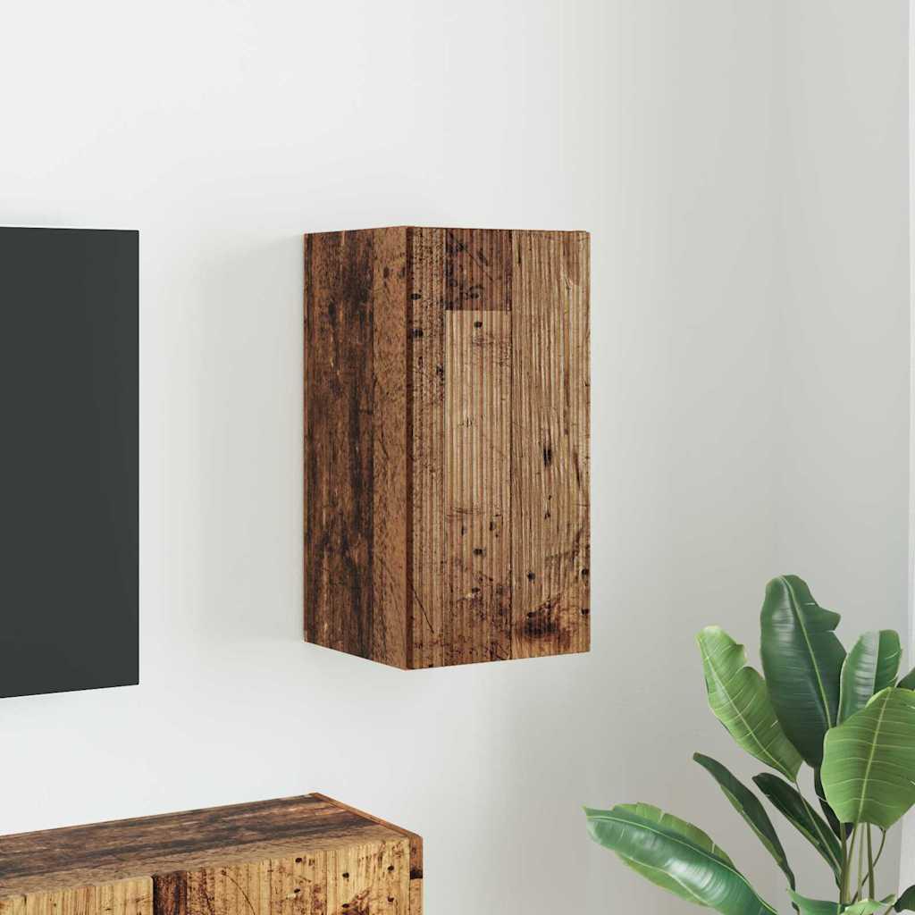 Tv Vægskab Vægmonteret Konstrueret Træ - Gammelt træ / 30 x 31 x 60 cm