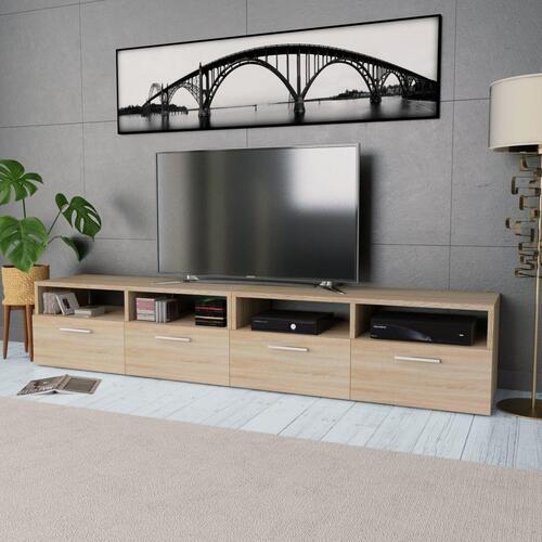 Tv-borde 2 stk. 95x35x36 cm konstrueret træ egetræsfarve