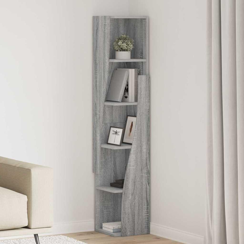 Hjørneskab 25,5x25x102cm Konstrueret Træ - Grå sonoma-eg / 27,5x27x140cm