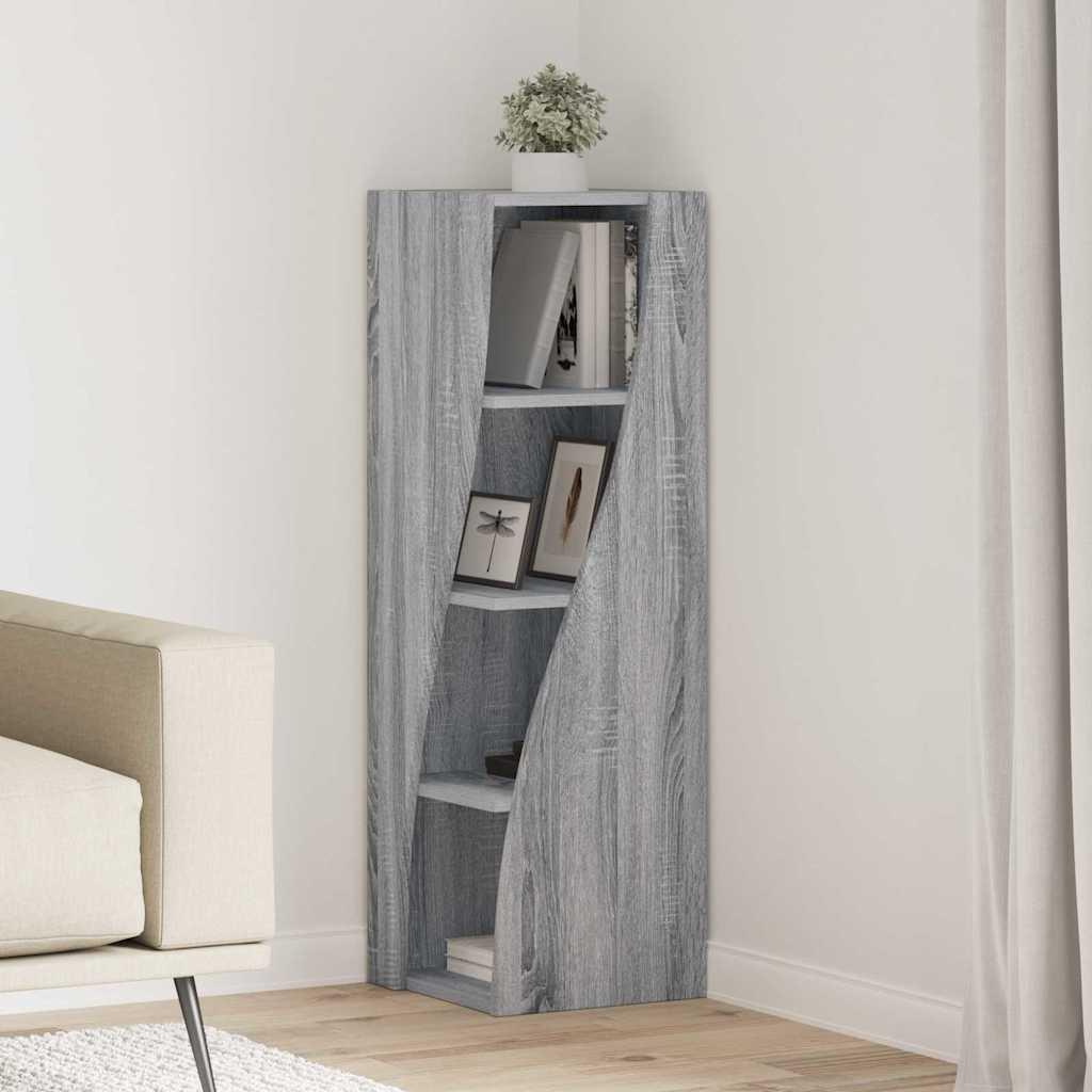 Hjørneskab 25,5x25x102cm Konstrueret Træ - Grå sonoma-eg / 32x32x102cm
