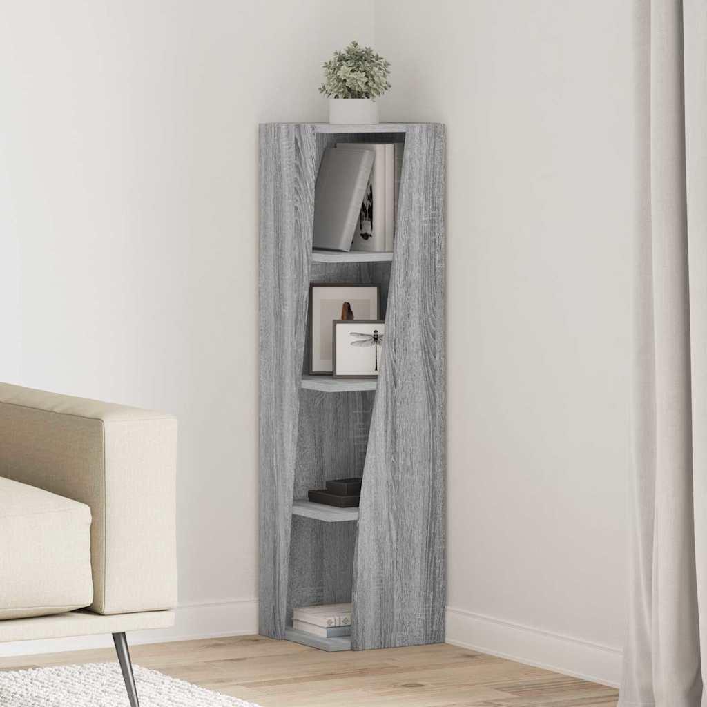 Hjørneskab 25,5x25x102cm Konstrueret Træ - Grå sonoma-eg / 27,5x27x102cm