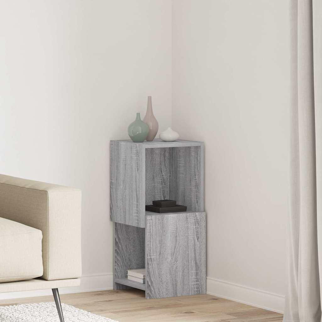 Hjørneskab 25,5x25x102cm Konstrueret Træ - Grå sonoma-eg / 30x30,5x65cm