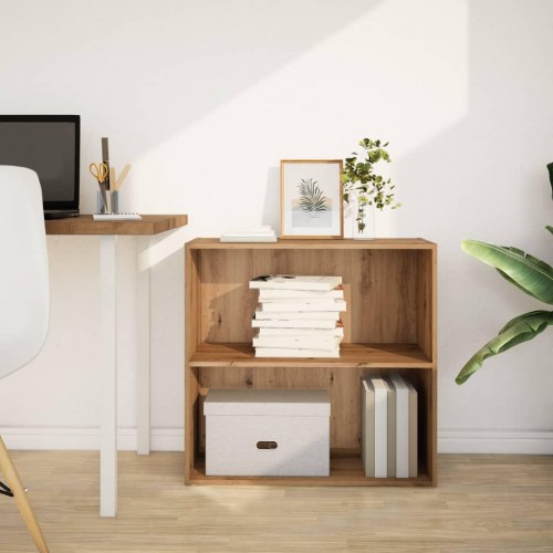 Bogreol 80x30x77 cm konstrueret træ egetræsfarve