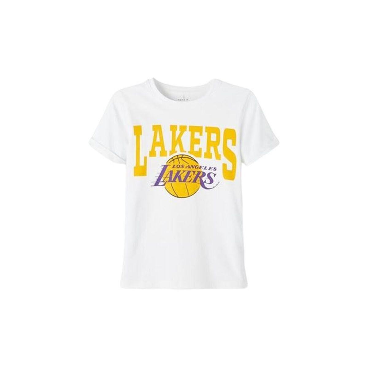 T-shirt til drenge Name It mmads a Box - hvid, 15-16 år