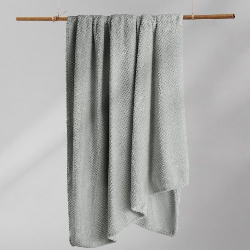 Plaid DecoKing Henry - grå jacquard, 70×150 cm