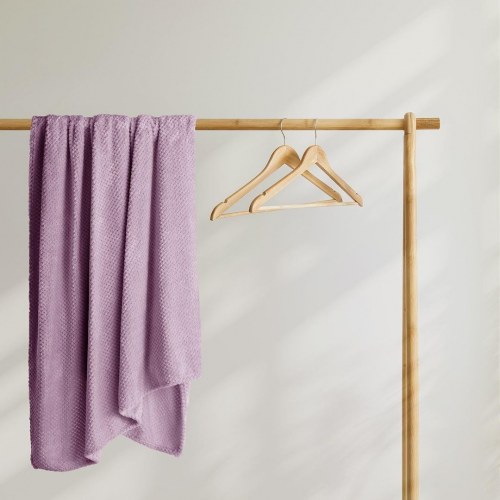 Plaid tæppe DecoKing Henry - lilla, jacquard-præget, 170×210 cm