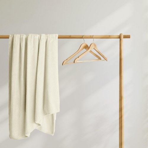 Plaid tæppe DecoKing Henry - creme, jacquard, 170×210 cm