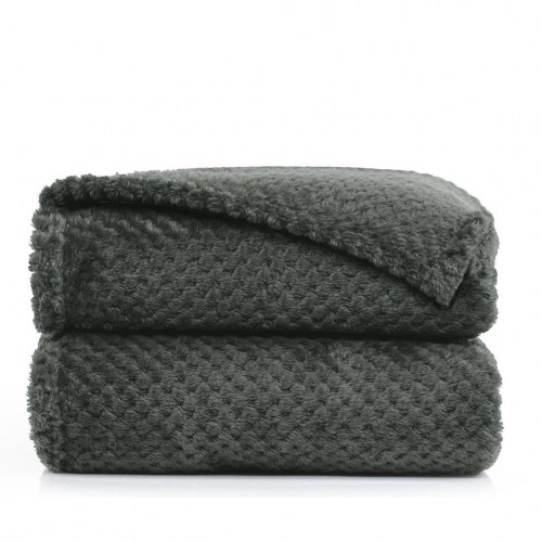 Plaid DecoKing Henry - grafit, jacquard-præget, 220×240 cm