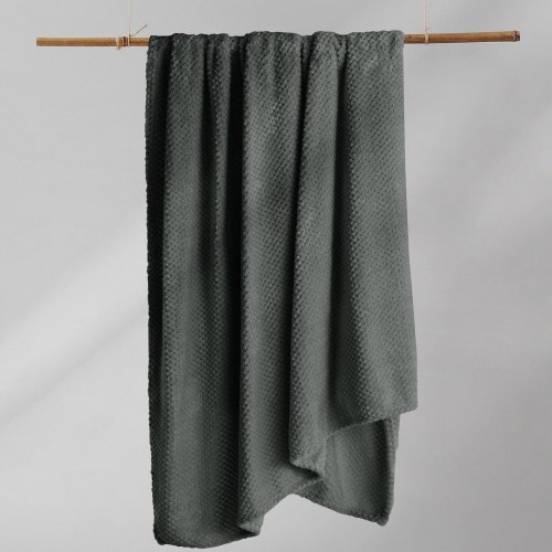 Plaid DecoKing Henry - grafit, jacquard-præget, 220×240 cm