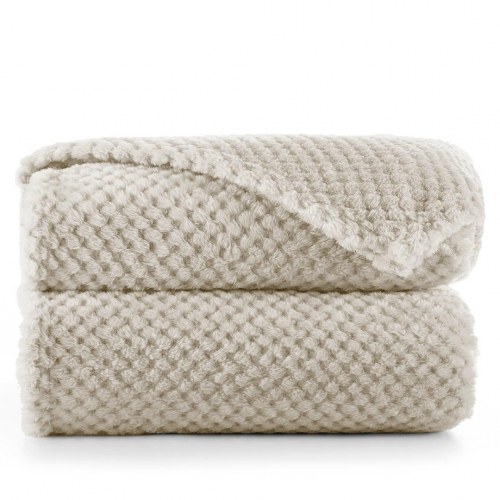 Plaid DecoKing Henry - cappuccino, jacquard, 70×150 cm