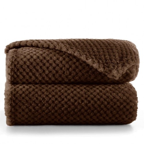 Plaid DecoKing Henry - brun, jacquard, 220×240 cm
