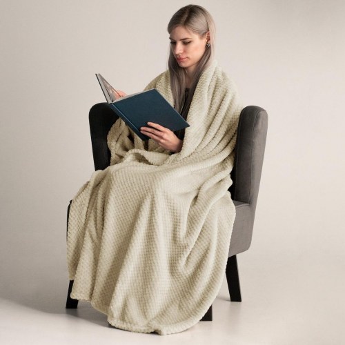 Plaid DecoKing Henry - beige, jacquard, moderne, 220×240 cm